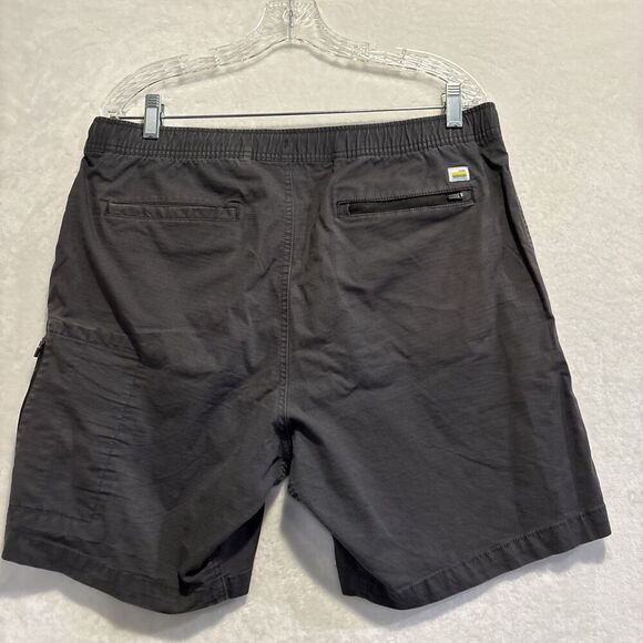 Vuori Ripstop Shorts Grey Lightweight Zip Pocket Drawstring Men's Size XL Fading - Picture 6 of 16